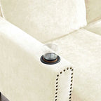 Divano componibile a 3 posti a L in ciniglia dal design moderno