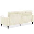 Divano componibile a 3 posti a L in ciniglia dal design moderno
