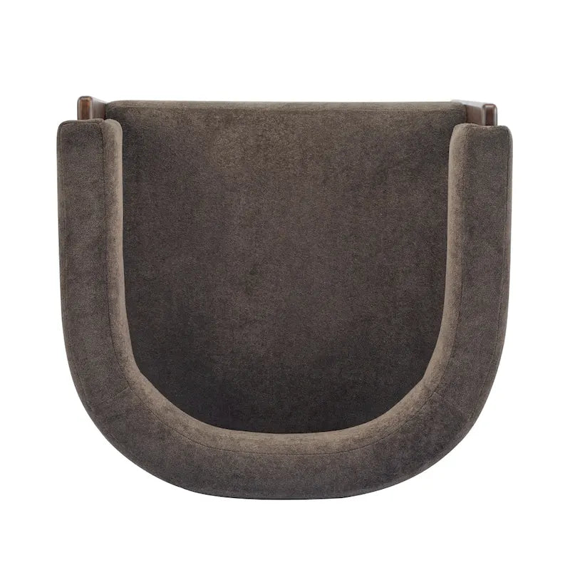 Poltrona accento Emery in tessuto bouclé moderno con rivestimento imbottito