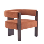Poltrona accento Emery in tessuto bouclé moderno con rivestimento imbottito