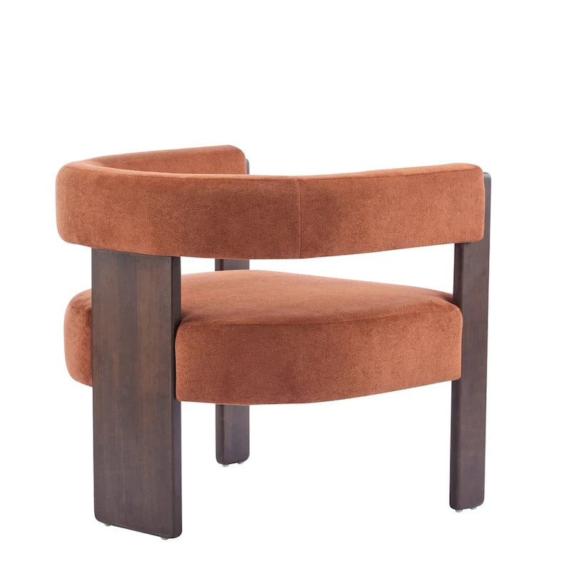 Poltrona accento Emery in tessuto bouclé moderno con rivestimento imbottito