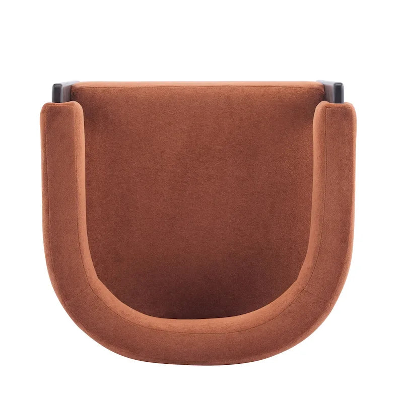 Poltrona accento Emery in tessuto bouclé moderno con rivestimento imbottito