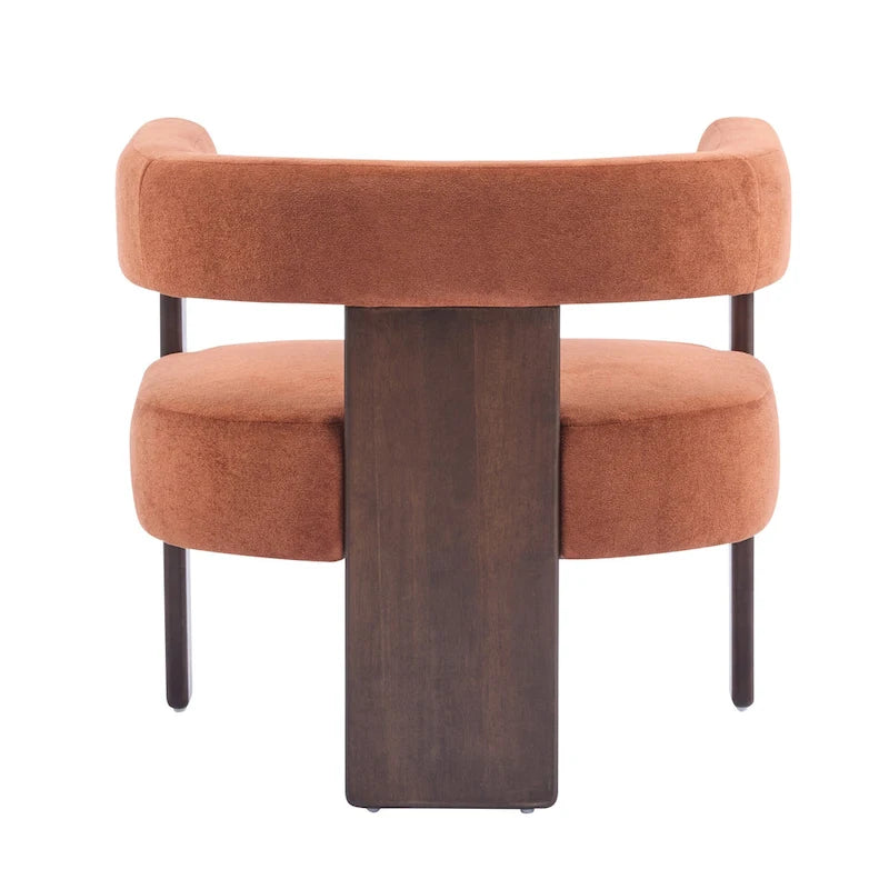 Poltrona accento Emery in tessuto bouclé moderno con rivestimento imbottito