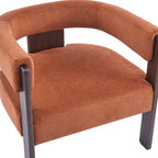 Poltrona accento Emery in tessuto bouclé moderno con rivestimento imbottito