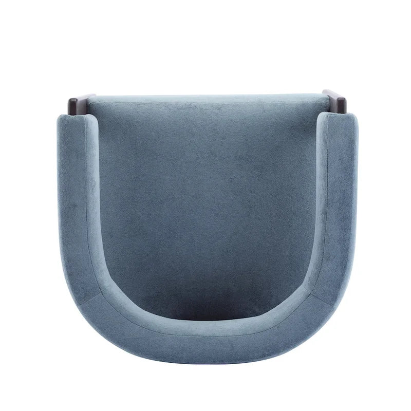 Poltrona accento Emery in tessuto bouclé moderno con rivestimento imbottito