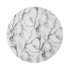 Tavolino d'appoggio bianco moderno in finto marmo