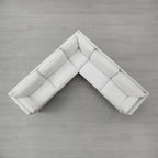 Divano sezionale reclinabile elettrico Snow/Cream, Multi-posto