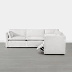 Divano sezionale reclinabile elettrico Snow/Cream, Multi-posto
