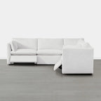 Divano sezionale reclinabile elettrico Snow/Cream, Multi-posto