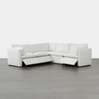 Divano sezionale reclinabile elettrico Snow/Cream, Multi-posto