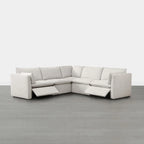Divano sezionale reclinabile elettrico Snow/Cream, Multi-posto