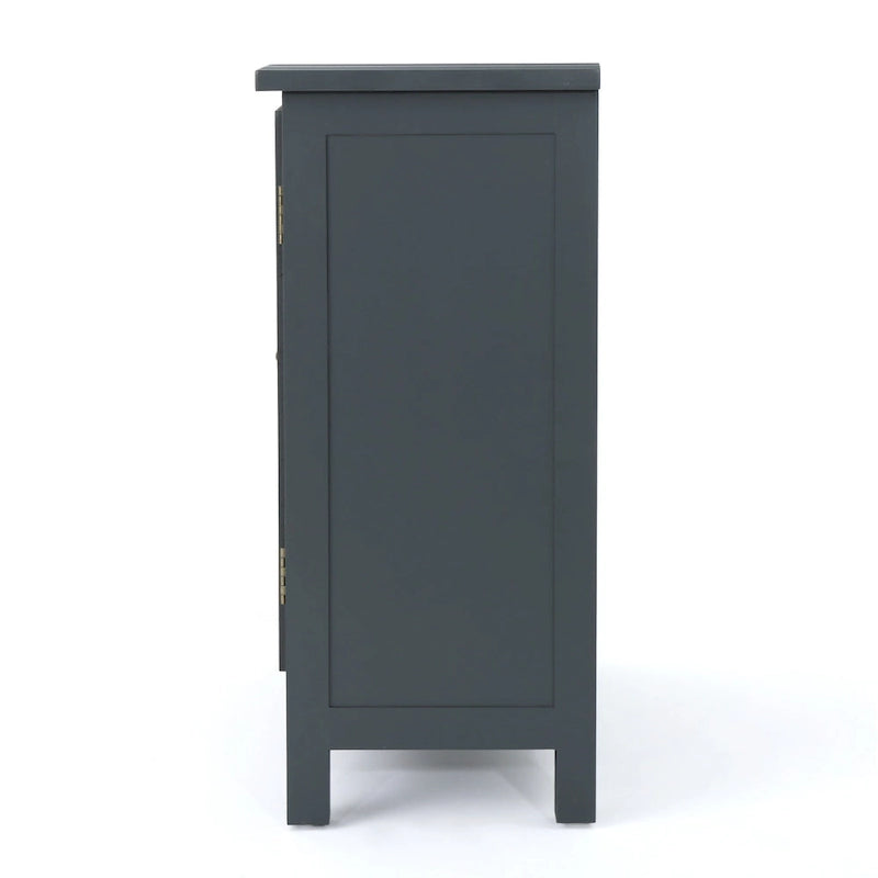 Armadietto a doppia anta Firwood con finitura a specchio, grigio antracite