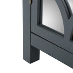 Armadietto a doppia anta Firwood con finitura a specchio, grigio antracite