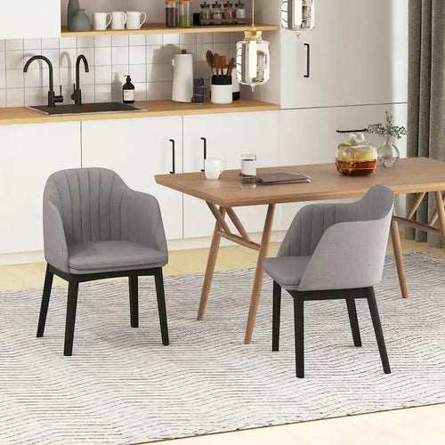 2 Sedie da Pranzo Moderne, Sedie Imbottite in Velluto con Telaio in Legno di Caucciù