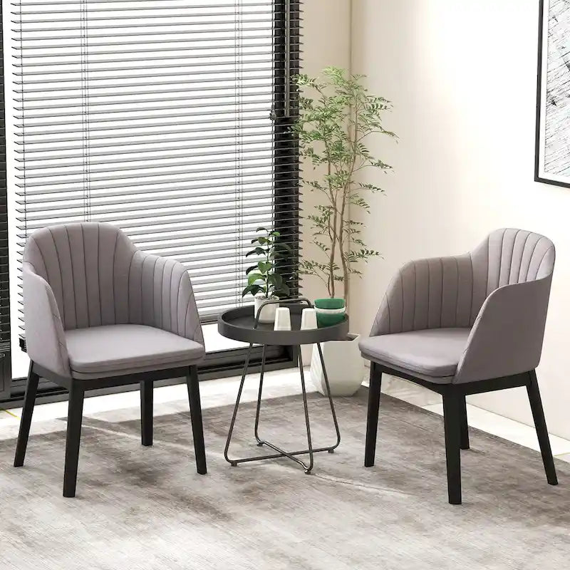 2 Sedie da Pranzo Moderne, Sedie Imbottite in Velluto con Telaio in Legno di Caucciù