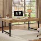 Scrivania da ufficio direzionale industriale da 55 pollici, scrivania per computer portatile rustica semplice con gambe robuste in metallo
