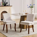 Sedia da pranzo imbottita, blu/grigio/beige, set da 2