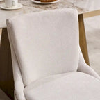 Sedia da pranzo imbottita, blu/grigio/beige, set da 2