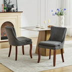 Sedia da pranzo imbottita, blu/grigio/beige, set da 2