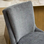 Sedia da pranzo imbottita, blu/grigio/beige, set da 2