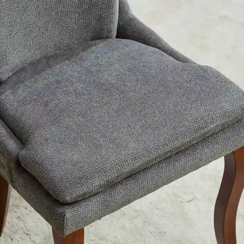Sedia da pranzo imbottita, blu/grigio/beige, set da 2