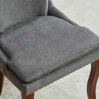 Sedia da pranzo imbottita, blu/grigio/beige, set da 2