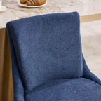 Sedia da pranzo imbottita, blu/grigio/beige, set da 2