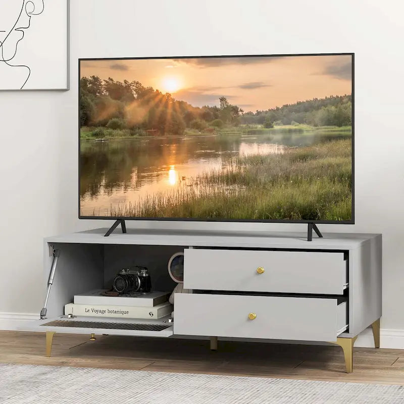 Mobile TV moderno per TV da 55 pollici con armadietto ad anta a ribalta - Vedi dettagli