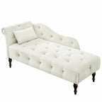 Chaise longue con tappezzeria capitonné in velluto rosa / bianco / blu / grigio / bordeaux, 1 posto