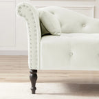 Chaise longue con tappezzeria capitonné in velluto rosa / bianco / blu / grigio / bordeaux, 1 posto