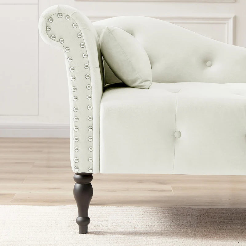 Chaise longue con tappezzeria capitonné in velluto rosa / bianco / blu / grigio / bordeaux, 1 posto
