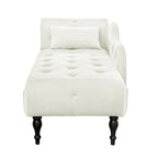 Chaise longue con tappezzeria capitonné in velluto rosa / bianco / blu / grigio / bordeaux, 1 posto