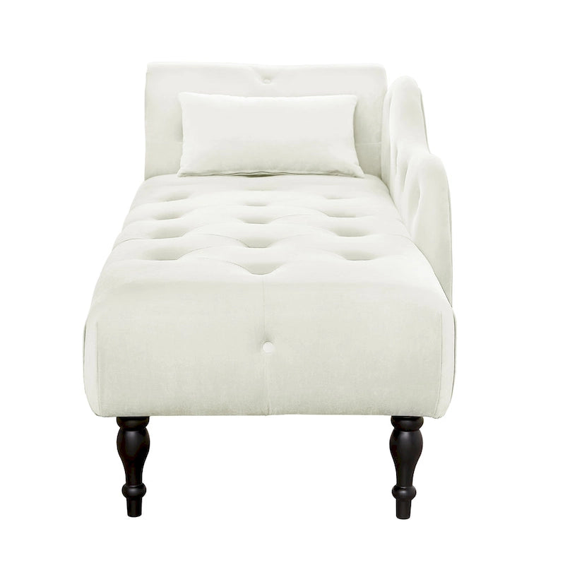 Chaise longue con tappezzeria capitonné in velluto rosa / bianco / blu / grigio / bordeaux, 1 posto