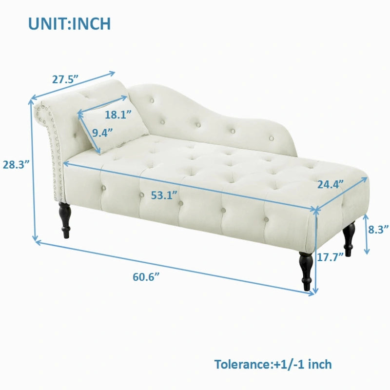 Chaise longue con tappezzeria capitonné in velluto rosa / bianco / blu / grigio / bordeaux, 1 posto