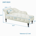 Chaise longue con tappezzeria capitonné in velluto rosa / bianco / blu / grigio / bordeaux, 1 posto