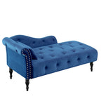 Chaise longue con tappezzeria capitonné in velluto rosa / bianco / blu / grigio / bordeaux, 1 posto