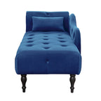 Chaise longue con tappezzeria capitonné in velluto rosa / bianco / blu / grigio / bordeaux, 1 posto