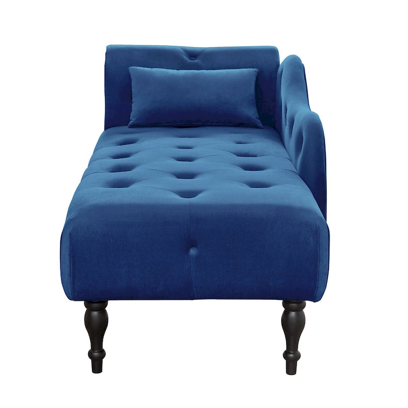 Chaise longue con tappezzeria capitonné in velluto rosa / bianco / blu / grigio / bordeaux, 1 posto