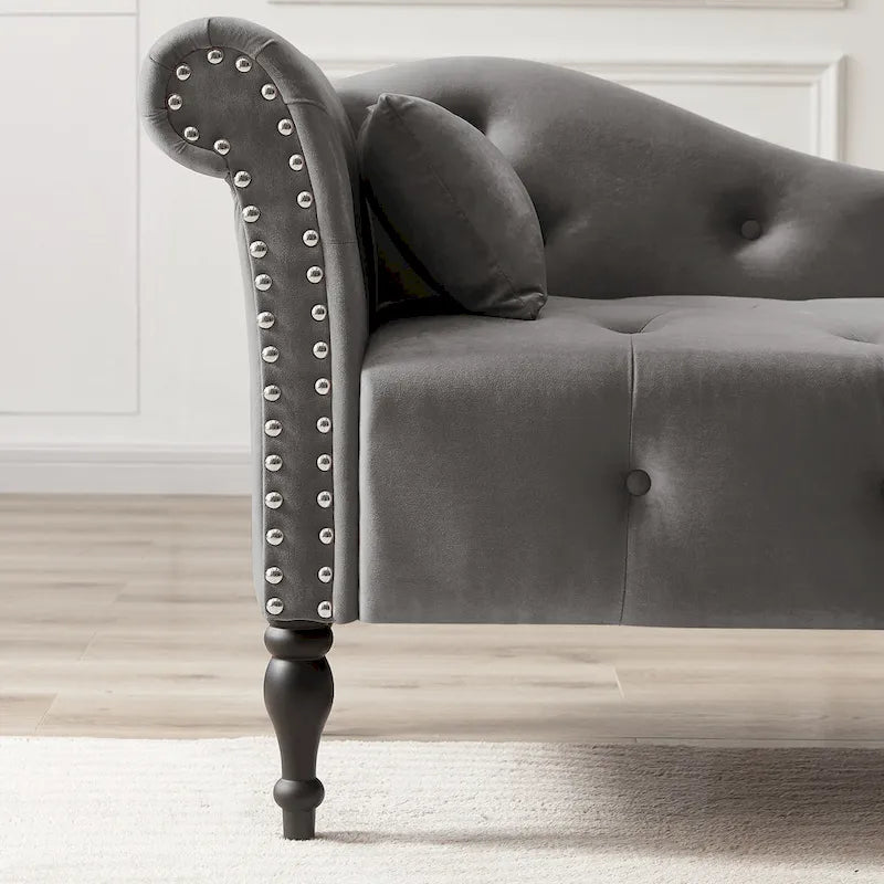 Chaise longue con tappezzeria capitonné in velluto rosa / bianco / blu / grigio / bordeaux, 1 posto