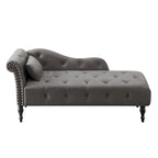 Chaise longue con tappezzeria capitonné in velluto rosa / bianco / blu / grigio / bordeaux, 1 posto