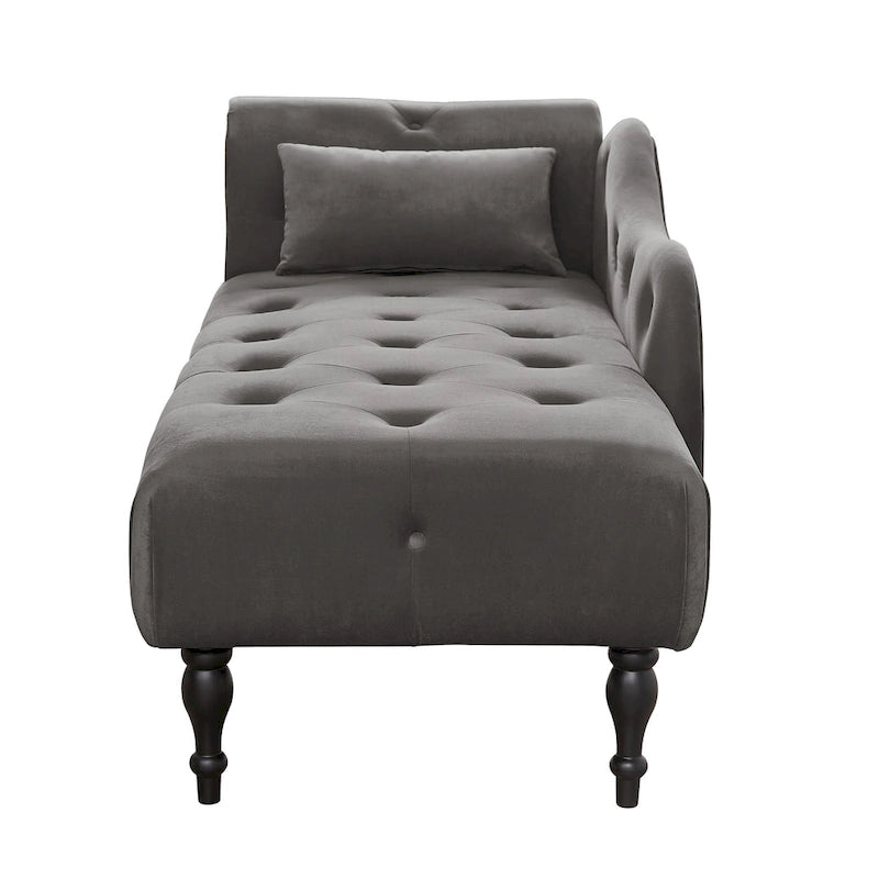 Chaise longue con tappezzeria capitonné in velluto rosa / bianco / blu / grigio / bordeaux, 1 posto