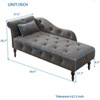 Chaise longue con tappezzeria capitonné in velluto rosa / bianco / blu / grigio / bordeaux, 1 posto