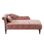 Chaise longue con tappezzeria capitonné in velluto rosa / bianco / blu / grigio / bordeaux, 1 posto