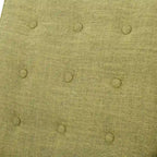 Poltrona reclinabile Mid-Century con poggiapiedi, rivestimento in tessuto verde, schienale capitonné, gambe in legno di faggio