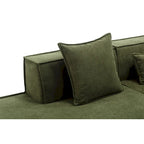 Verde 129.5 Divano Sezionale a L a 4 Posti Minimalista Modulare con Chaise Longue, Design Versatile a Combinazione Libera