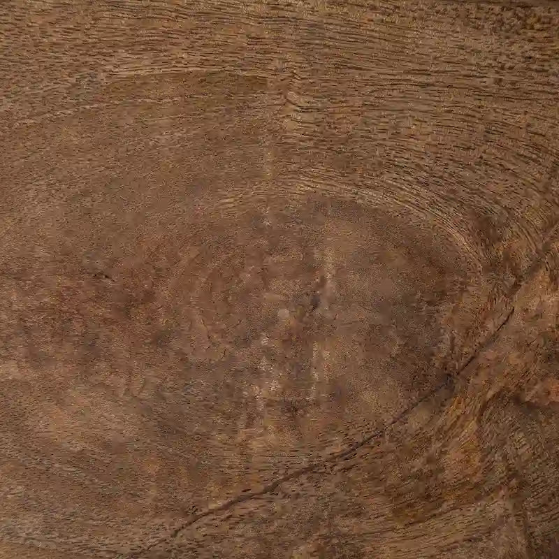 Tavolino a C per 1 in legno marrone medio e ferro nero