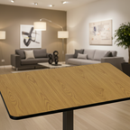 Piano del tavolo laminato reversibile 24x42 nero/mogano e naturale/noce