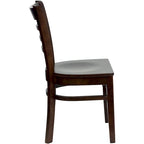 Sedia da Ristorante con Schienale a Doghe in Legno (Set da 2)