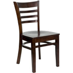 Sedia da Ristorante con Schienale a Doghe in Legno (Set da 2)