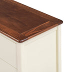 Comò a 6 cassetti, Crema / Bianco / Bianco+Rosa, per 1 Persona